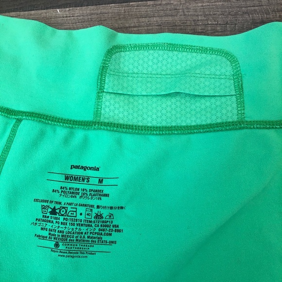 Neon Green Patagonia Nylon/Spandex Shorts - Picture 10 of 12